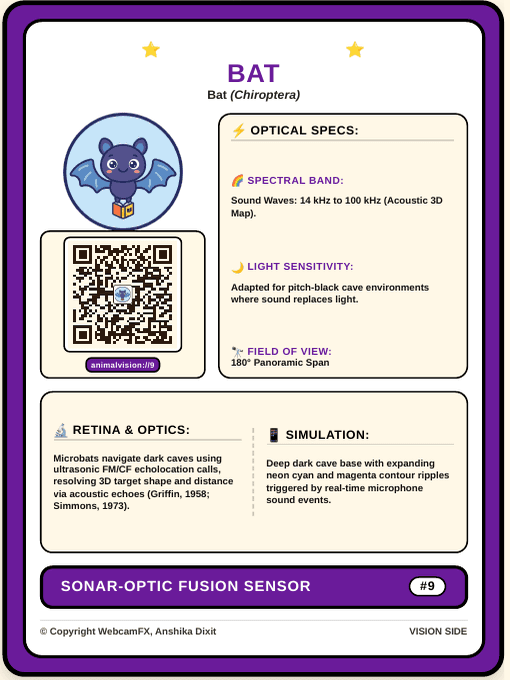Little Brown Bat QR Card Front
