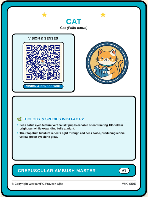Domestic Cat QR Card Back