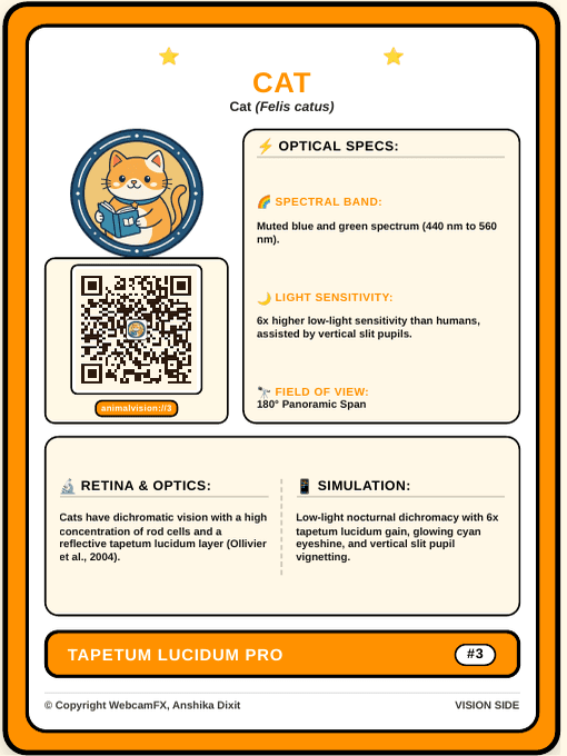 Domestic Cat QR Card Front
