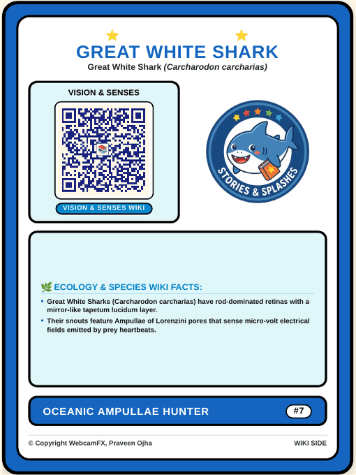 Great White Shark QR Card Back