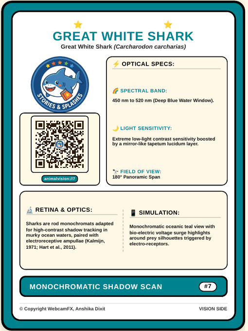 Great White Shark QR Card Front