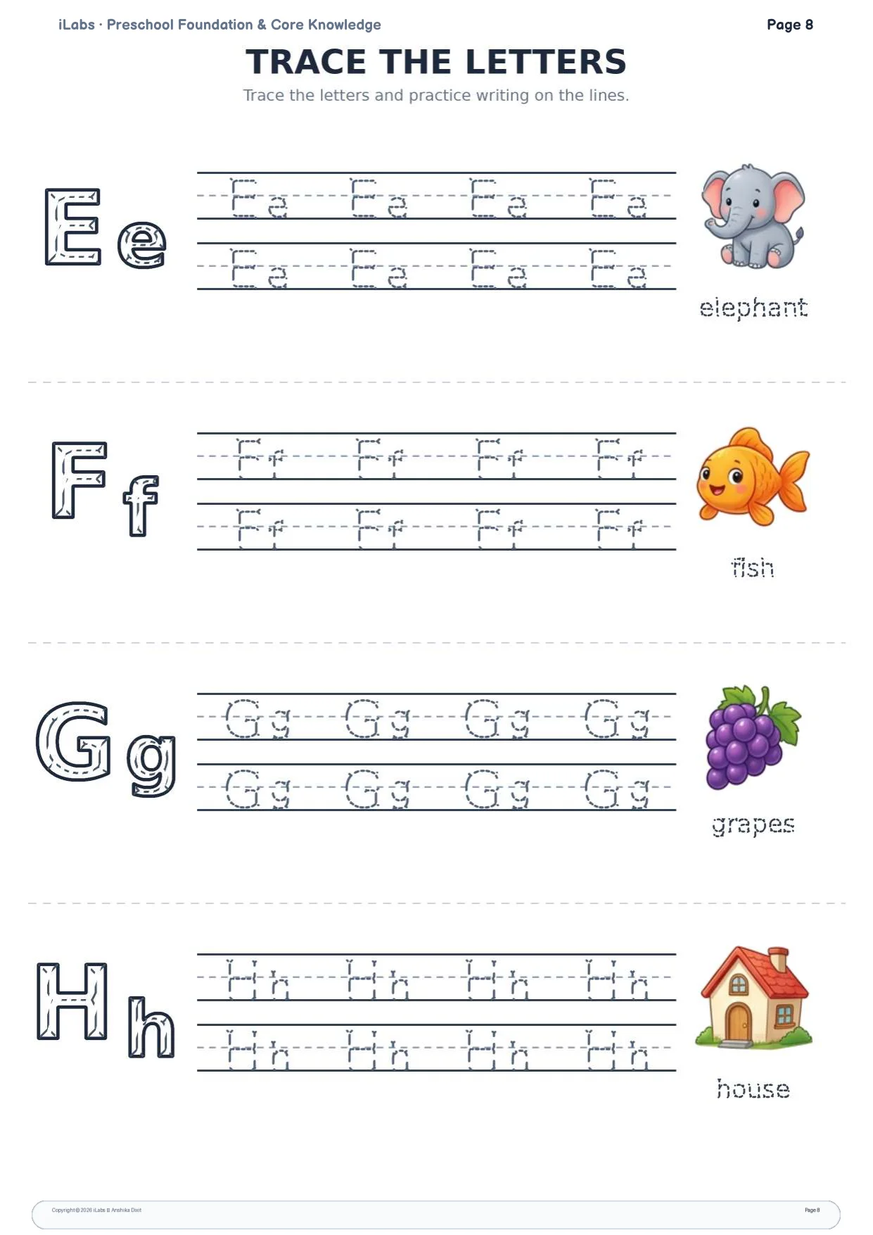 Alphabet Clipart & Word Tracing Spreads