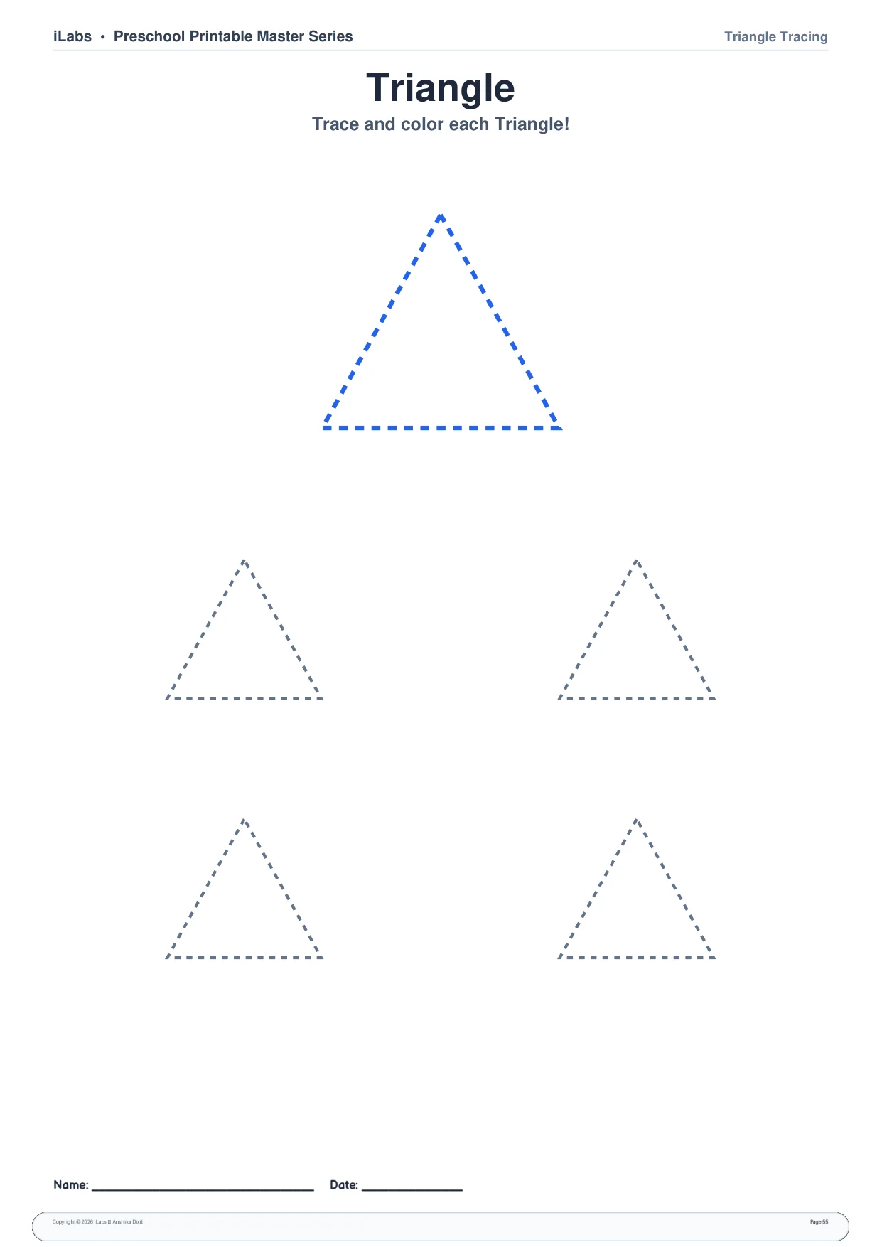 Geometric Shape Tracing & Symmetrical Coloring